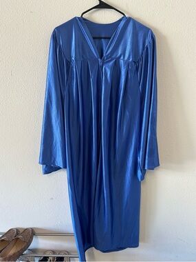 Shiny Royal Blue Graduation Gown